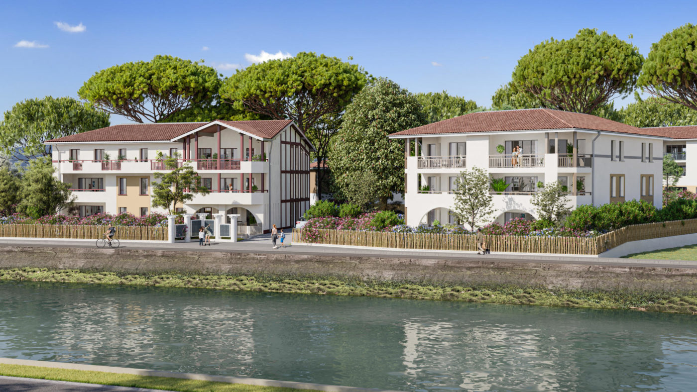 Résidence dBonamour, programme neuf capbreton commercialisation achevéeu parc, programme neuf capbreton travaux en cours